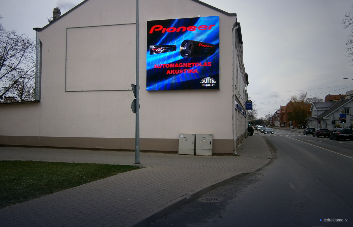 LED ekrāns skats no laukuma